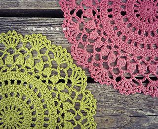 Round Lace Doily Pattern By Kristines Crochets Free Crochet Doily