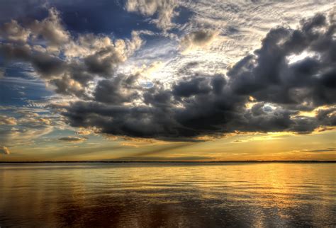 Baggrunde Sollys Landskab Solnedgang Hav Bugt S Vand Kyst