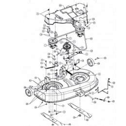 Plateau de coupe autoportées MTD 96cm éjection latérale 68304264CS