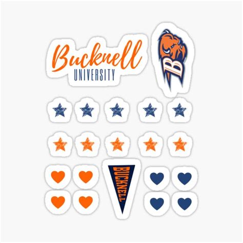 Bucknell University Sticker Set Sticker By Michellewang1 Redbubble