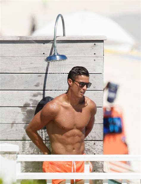 Cristiano Ronaldo Flaunts Insanely Buff Bod With Son On Beach