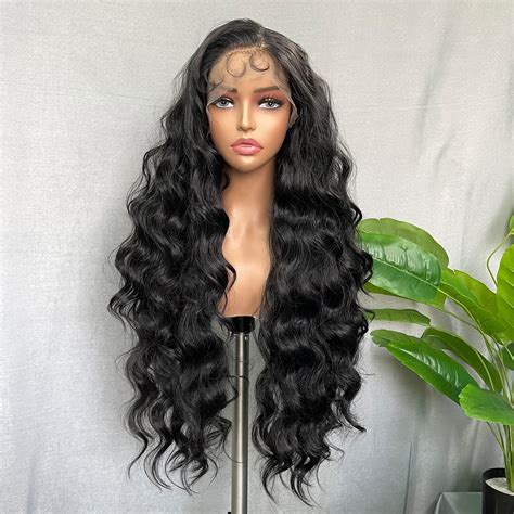 Amazon SOKU Long Black Hair 13x4 Lace Frontal Wig 32 Inches