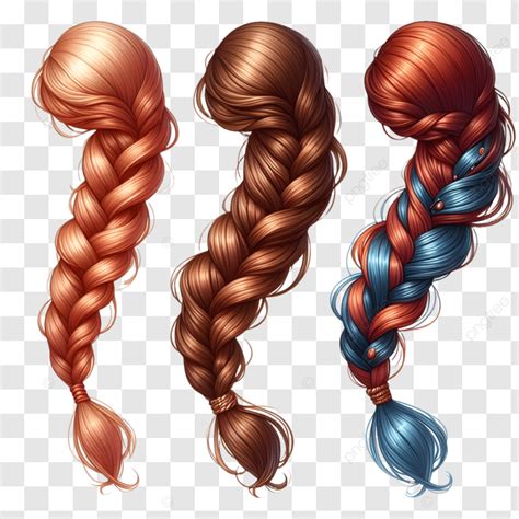 Different Hair Color Braids Hair Hair Braid Hair Bun Png Transparent