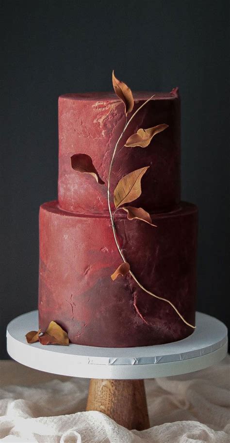 40 Stylish Dark Moody Wedding Cakes Deep Burgundy And Crimson