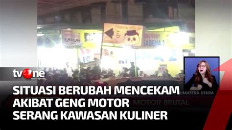 Anggota Geng Motor Brutal Obrak Abrik Warung Kopi Kabar Pagi Tvone