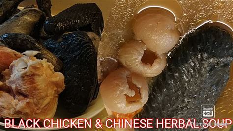 Black Chicken And Chinese Herbal Soup Youtube