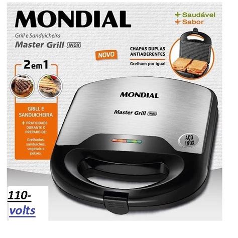 Sanduicheira Mondial Misteira Master Grill Inox S V Shopee Brasil