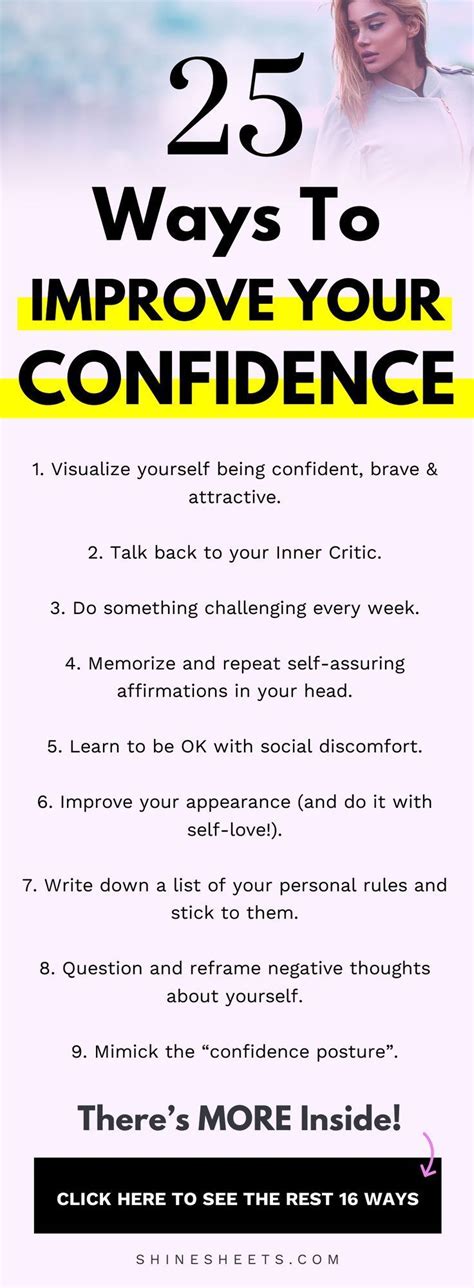 25 Ways To Improve Your Self Confidence Drastically Self