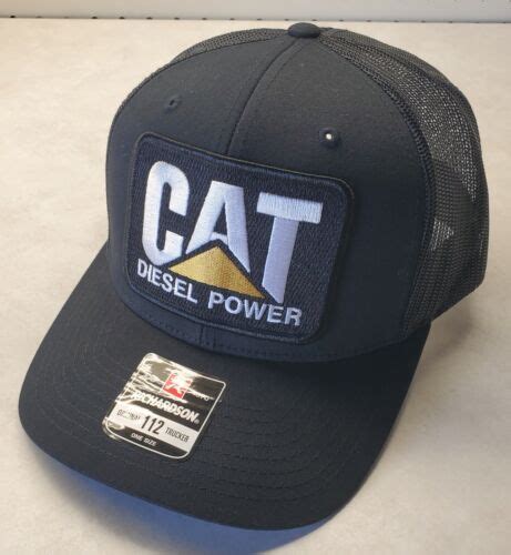 Cat Diesel Power Patch Trucker Hat Richardson 112 Snapback Black Ebay