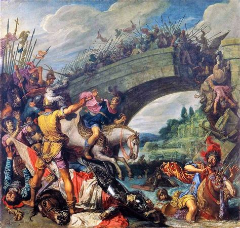 Battle Of The Milvian Bridge Painting Pieter Lastman Oil Paintings