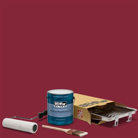 Behr Gal M Dark Crimson Ultra Satin Enamel Interior Paint And