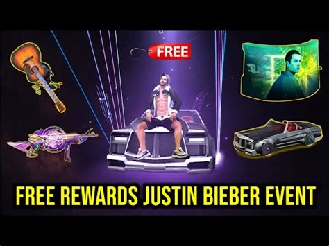 FREE Rewards Justin Bieber Event Free Fire Justin Bieber X Free Fire