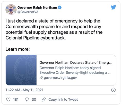 Ralph Northam Declares State Of Emergency In Virginia Due To Potential