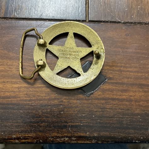 Vintage Texas Ranger 4568 Solid Brass Belt Buckle Pr Gem