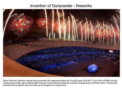 Invention of Gunpowder - fireworks