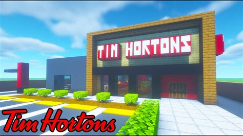 Minecraft Tutorial How To Make A Tim Hortons With A Drive Thru