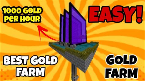 How To Make The Easiest Gold Farm In Minecraft Youtube