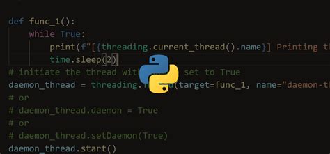 Daemon Threads In Python The Python Code