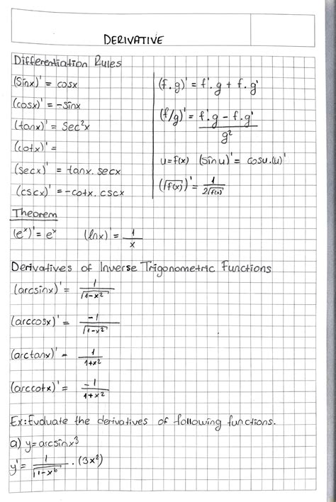 Solution Calculus Derivative Differentiation Rules Applications Of