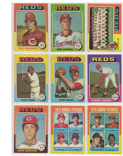 Cincinnati Reds Baseball Card Collector Topps Cincinnati Reds