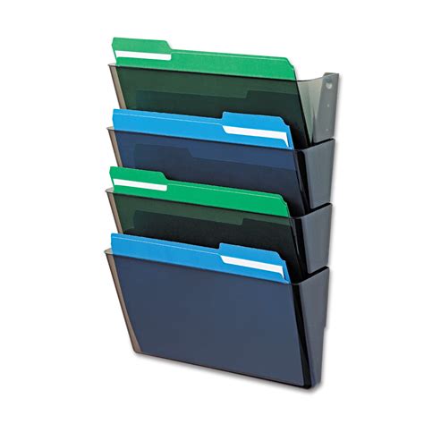 deflecto DocuPocket Stackable Four-Pocket Wall File, Letter, 13 x 4 x 7 ...