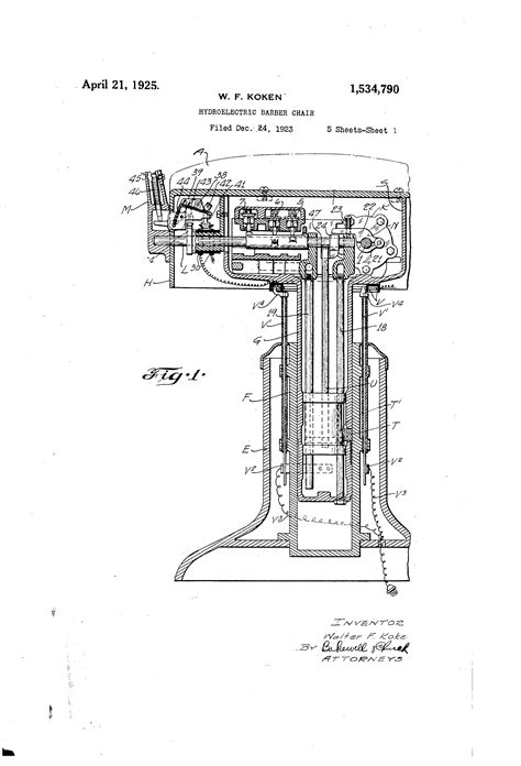 Koken Barber Chair Hydraulic Schematic