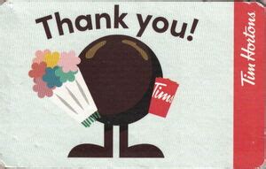 Gift Card Thank You Tim Hortons Coldstone Creamery Canada Tim