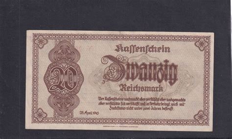 Deutsches Reich Drittes Reich Notausgabe Reichsmark Ro