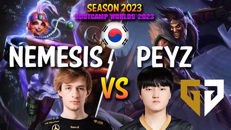 Nemesis Vs GEN Peyz Nemesis JINX Vs Peyz DRAVEN ADC Patch 13 21 KR