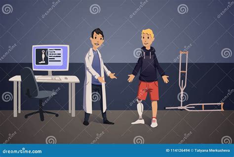 Bionic Prosthesis Isometric Infographic Flat Vector Illustration