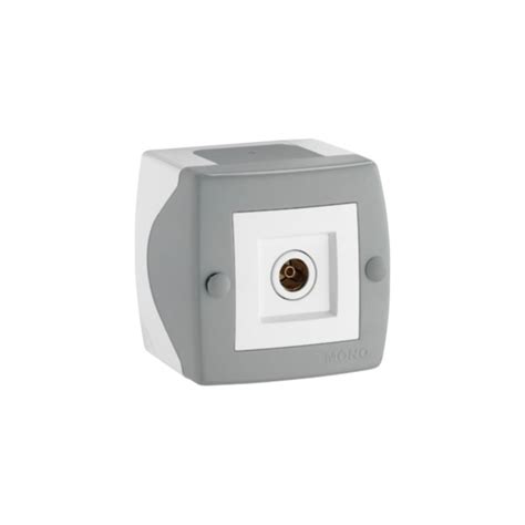 Розетка Mono Electric Octans с крышкой TV конц. IP54 154-020004-128 ...