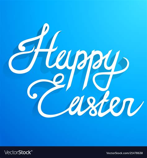 Happy Easter Lettering Text Royalty Free Vector Image