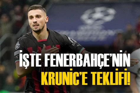 Fenerbahçe nin Rade Krunic için yaptığı teklif ortaya çıktı Güncel