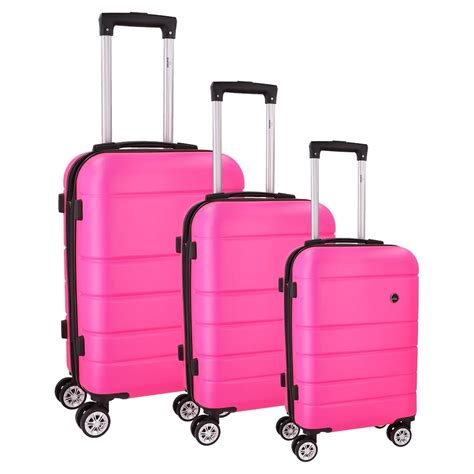 Monaco Kofer Set 3 Komada ABS Neon Pink Kengur