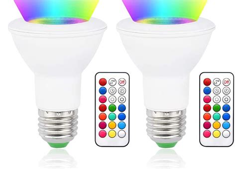 Remote Controlled Color Changing 10W LED Rainbow Light Bulb - 2 Pack – Jumbie Art