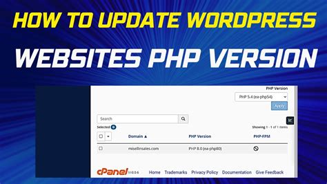 How To Update Php Version WordPress In Cpanel Change Php Version In