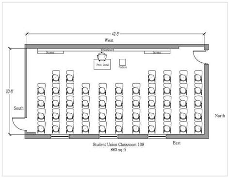 Classroom Floor Plan With Dimensions - Image to u