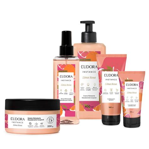 Kit Instance Lima Rosa Eudora Completo Itens Cosmeticos Da Ray