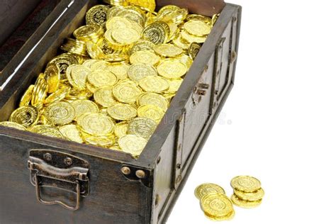 Treasure Chest Filled with Gold Coins Stock Image - Image of earning ...