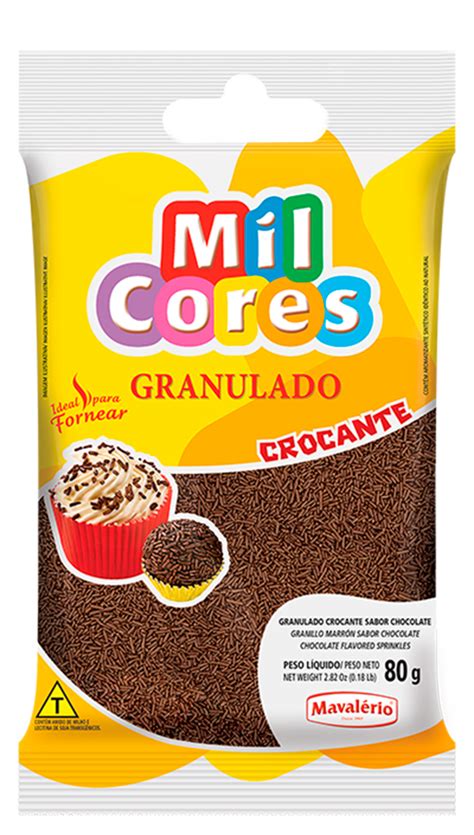 GRANULADO CROCANTE SABOR CHOCOLATE MIL CORES MAVALÉRIO Mavalério