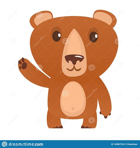 Funny Cartoon Bear Vector Illustration Ilustra O Do Vetor