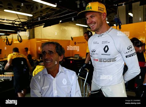 L To R Alain Prost Fra Renault Sport F Team Special Advisor With