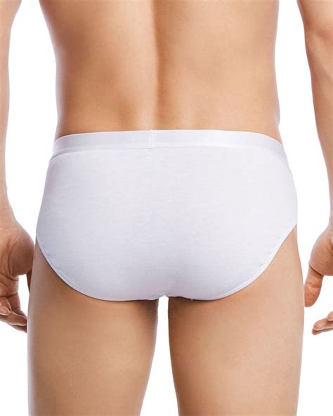 2xist 2 X Ist Pima Cotton Bikini Briefs In White For Men Lyst