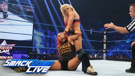 Becky Lynch Vs Alexa Bliss SmackDown Live Aug 9 2016 YouTube