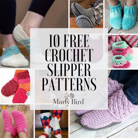 10 Free Crochet Slipper Patterns Marly Bird
