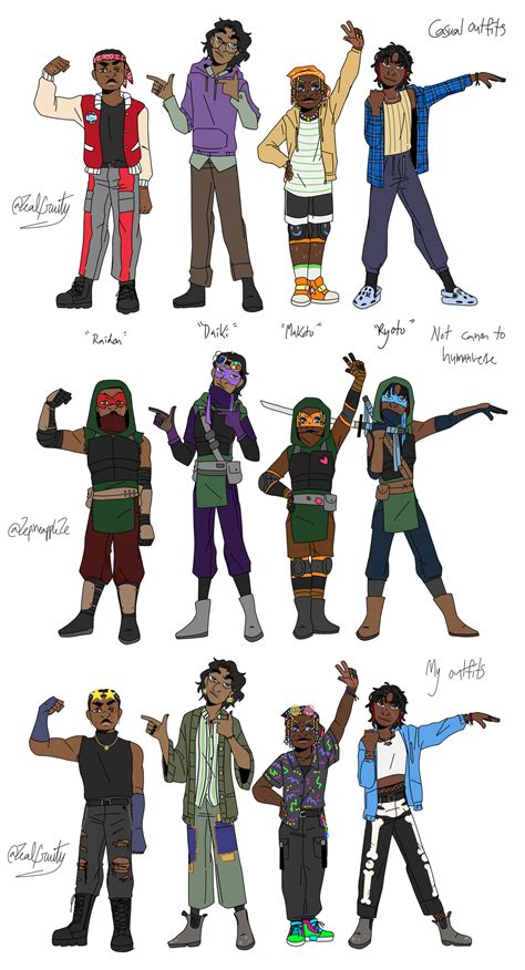 Human Turtle Designs Tmnt Au By Zepineappleze On Deviantart