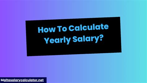 How To Calculate Yearly Salary Malta Salary Calculator