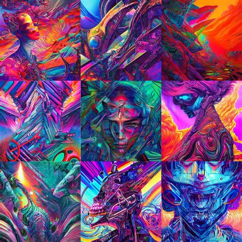 Synthwave Painting By Android Jones Stable Diffusion Openart