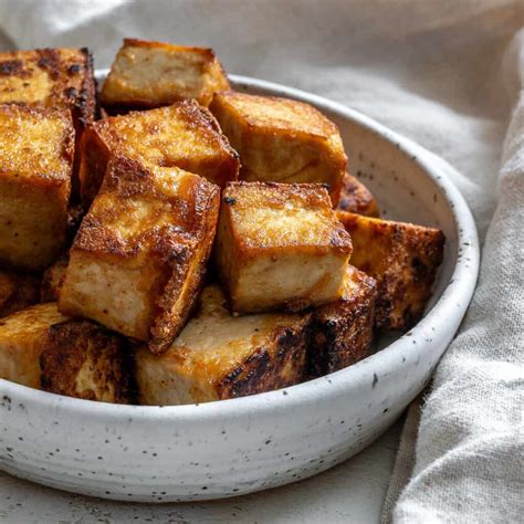 Quick Crispy Pan Fried Tofu Plant Based On A Budget