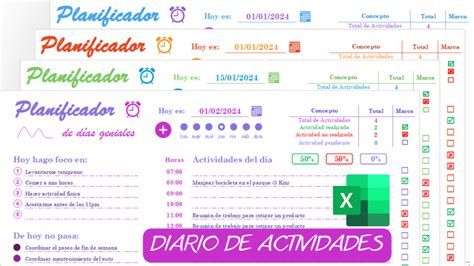 PLANIFICADOR DIARIO DE ACTIVIDADES EN EXCEL LUDUS EXCEL POWER